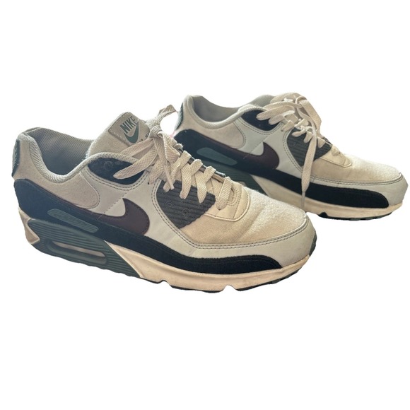 Nike Air Max 90 Mens Size 9 Burgundy Crush‎ Vintage Green FV6059-001 Sneakers - Picture 1 of 11
